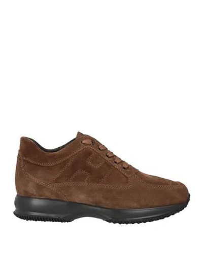 Hogan Man Sneakers Brown Size 9 Soft Leather