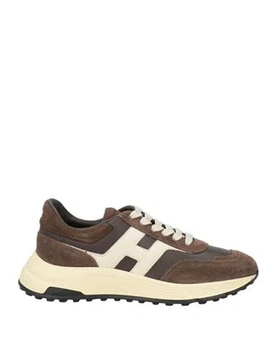 Hogan Man Sneakers Dark Brown Size 13 Leather