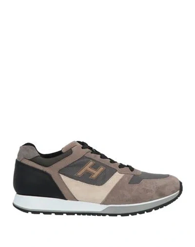 Hogan Sneakers H321 Blackgreybrown In Black,grey,brown