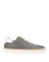 Hogan Man Sneakers Dove Grey Size 9 Leather In Grey