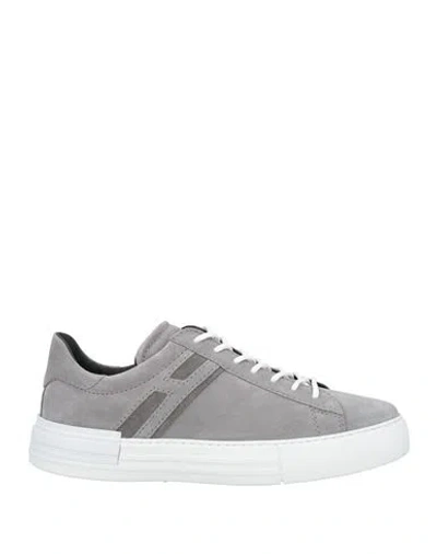 Hogan Man Sneakers Grey Size 7.5 Leather In Gray