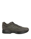 Hogan Man Sneakers Grey Size 8 Leather, Textile Fibers In Gray