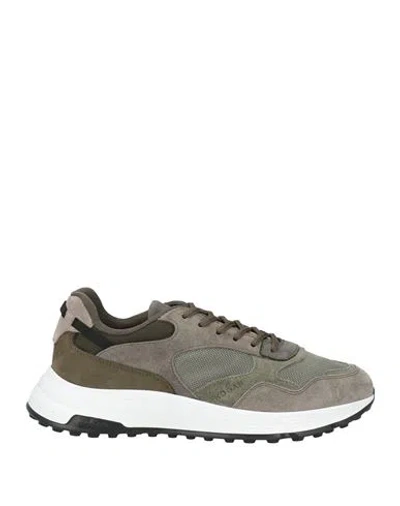 Hogan Man Sneakers Grey Size 7.5 Leather, Textile Fibers