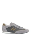 Hogan Man Sneakers Grey Size 9.5 Leather, Textile Fibers
