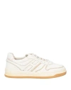 Hogan Man Sneakers Ivory Size 6 Textile Fibers In White