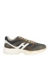 Hogan Man Sneakers Lead Size 8 Leather In Grey