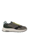 Hogan Man Sneakers Lead Size 9 Leather, Textile Fibers In Grey