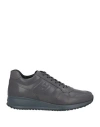 Hogan Man Sneakers Lead Size 9 Leather In Grey