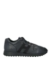 Hogan Man Sneakers Midnight Blue Size 10.5 Soft Leather In Grey