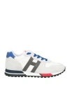 Hogan Man Sneakers Light Grey Size 7 Leather, Textile Fibers