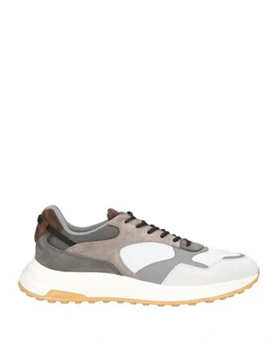 Hogan Man Sneakers Light Grey Size 12 Soft Leather