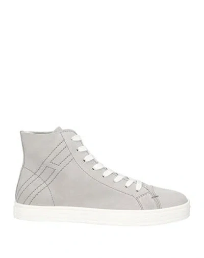 HOGAN HOGAN MAN SNEAKERS LIGHT GREY SIZE 8.5 LEATHER