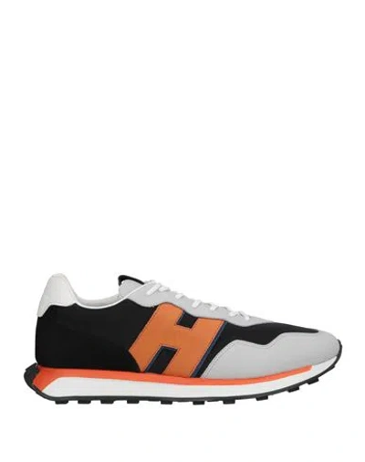 Hogan Man Sneakers Light Grey Size 8.5 Leather, Textile Fibers