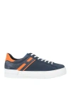 Hogan Man Sneakers Midnight Blue Size 9 Leather In Blue