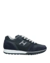 Hogan Man Sneakers Midnight Blue Size 9 Leather In Blue
