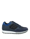 Hogan Man Sneakers Midnight Blue Size 8.5 Textile Fibers, Leather In Blue