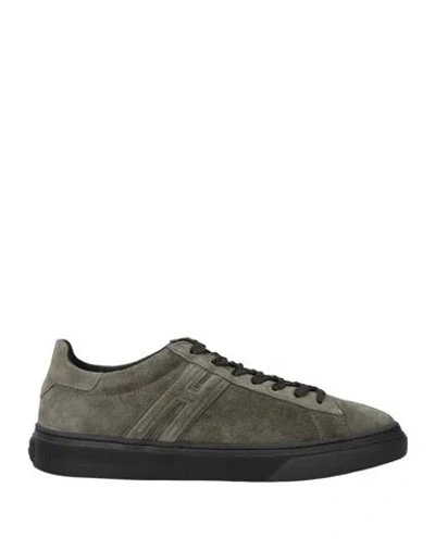 Hogan Man Sneakers Military Green Size 6.5 Soft Leather