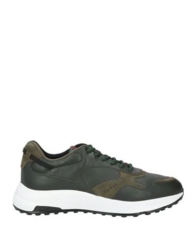 Hogan Man Sneakers Military Green Size 9 Leather