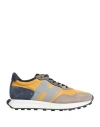 Hogan Man Sneakers Mustard Size 7 Leather, Textile Fibers