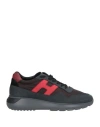 Hogan Man Sneakers Navy Size 11.5 Leather, Textile Fibers In Navy Blue