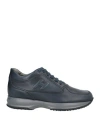 Hogan Interactive Biro Blue Leather Sneakers In Navy Blue