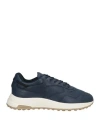 Hogan Man Sneakers Navy Blue Size 9 Soft Leather In Navy Blue