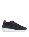 Hogan Man Sneakers Navy Size 6.5 Leather, Textile Fibers
