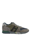 Hogan Man Sneakers Navy Size 8 Leather, Textile Fibers