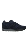 Hogan Man Sneakers Navy Size 8.5 Leather, Textile Fibers In Navy Blue