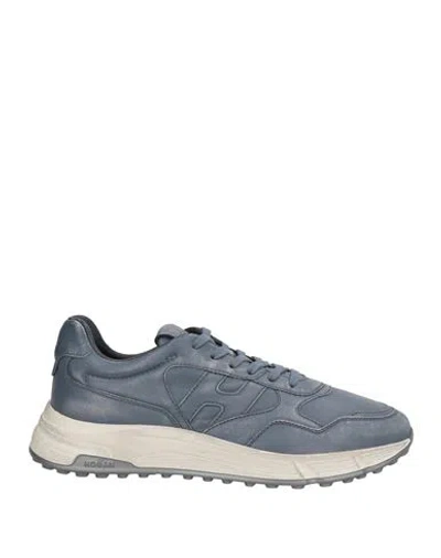 HOGAN HOGAN MAN SNEAKERS NAVY SIZE 9 LEATHER