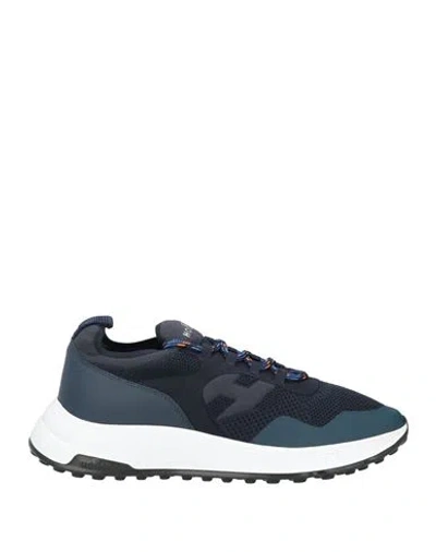 Hogan Man Sneakers Navy Blue Size 9 Textile Fibers