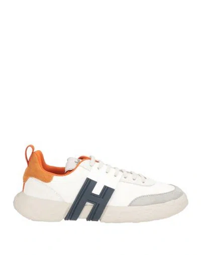 Hogan Man Sneakers Off White Size 4y Textile Fibers, Leather