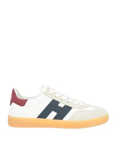 Hogan Cool Leather Sneakers With Nappa And Suede Inserts In White