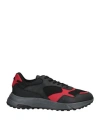 Hogan Man Sneakers Red Size 8 Soft Leather In Red