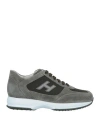 Hogan Man Sneakers Sage Green Size 9 Leather In Sage Green