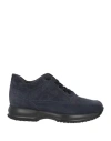 Hogan Man Sneakers Slate Blue Size 9 Soft Leather