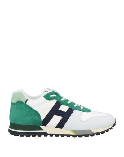 Hogan Man Sneakers White Size 7 Leather, Textile Fibers