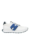 Hogan Man Sneakers White Size 8 Leather, Textile Fibers In White