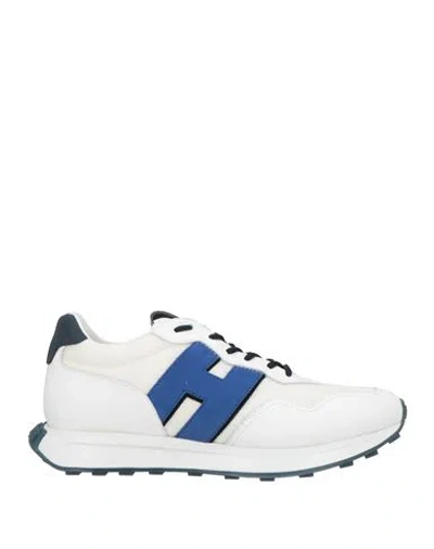Hogan Man Sneakers White Size 8 Leather, Textile Fibers