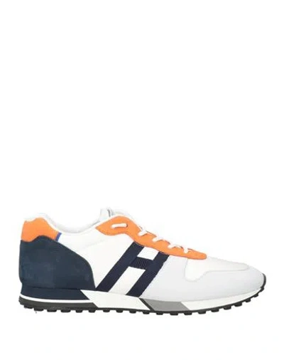 Hogan Man Sneakers White Size 9 Leather, Textile Fibers