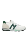 Hogan Man Sneakers White Size 9 Leather, Textile Fibers