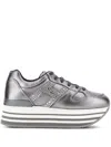 Hogan Maxi H222 Sneakers  Atelier Whitesilver In Silber