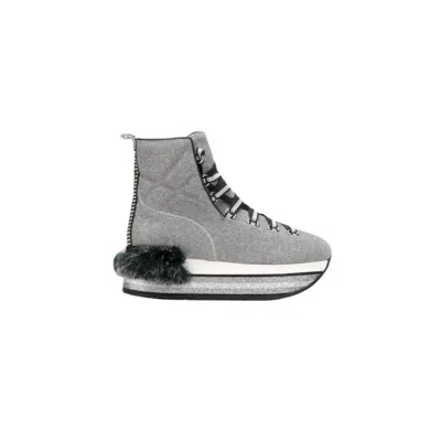 Hogan Maxi H222 Snow Boots In Gray