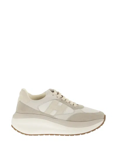 Hogan Maxi I Active Lace-up Suede Sneakers In Neutral