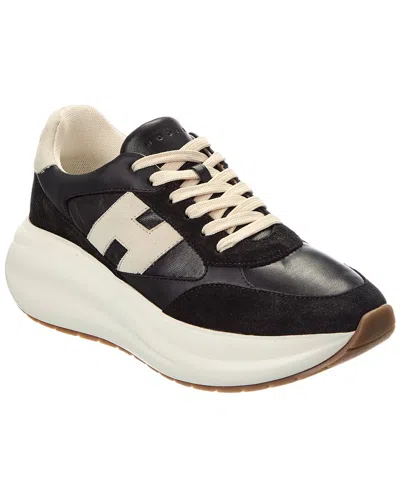 Hogan Maxi I Active Suede Sneaker In Black