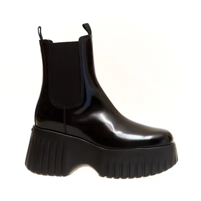 Hogan H-stripe Chelsea Boot In Black