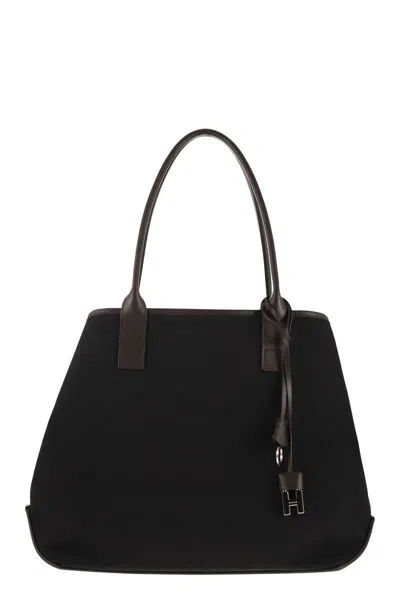 HOGAN HOGAN MEDIUM CANVAS SHOPPING BAG
