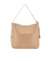 Hogan Strap Adjust Hobo Metal Rectangular Bag In Nude