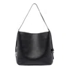 Hogan Medium Leather Shoulder Bag In Black