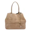 Hogan Double Strap Tote Bag With Suede Finish